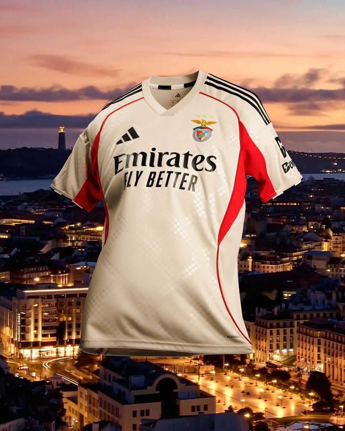Maillot Benfica Extérieur – Blanc & Rouge – Saison Football