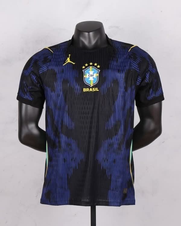 Maillot Brésil Extérieur Noir & Bleu – 2026