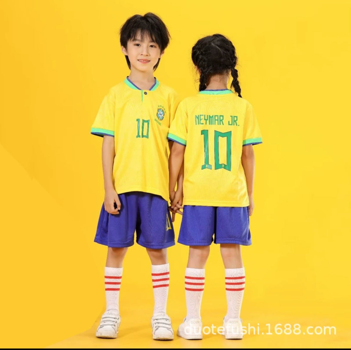 Ensemble Maillot & Short BRÉSIL Domicile Enfant - NEYMAR JR. #10