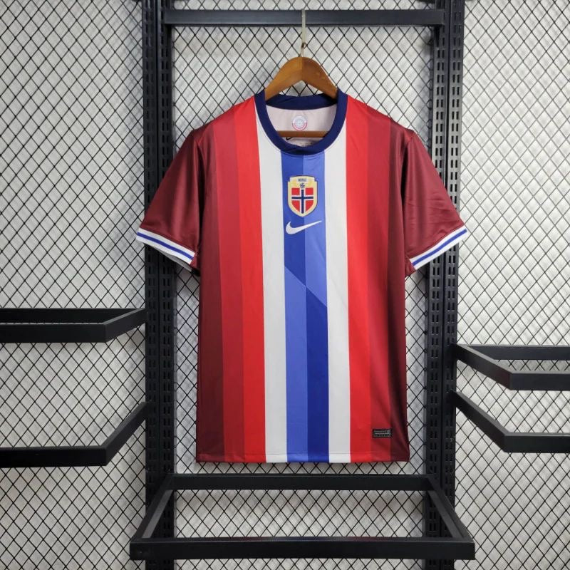 Maillot de Football Norvège – Domicile Rouge, Blanc & Bleu