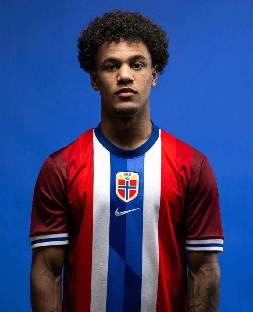 Maillot de Football Norvège – Domicile Rouge, Blanc & Bleu