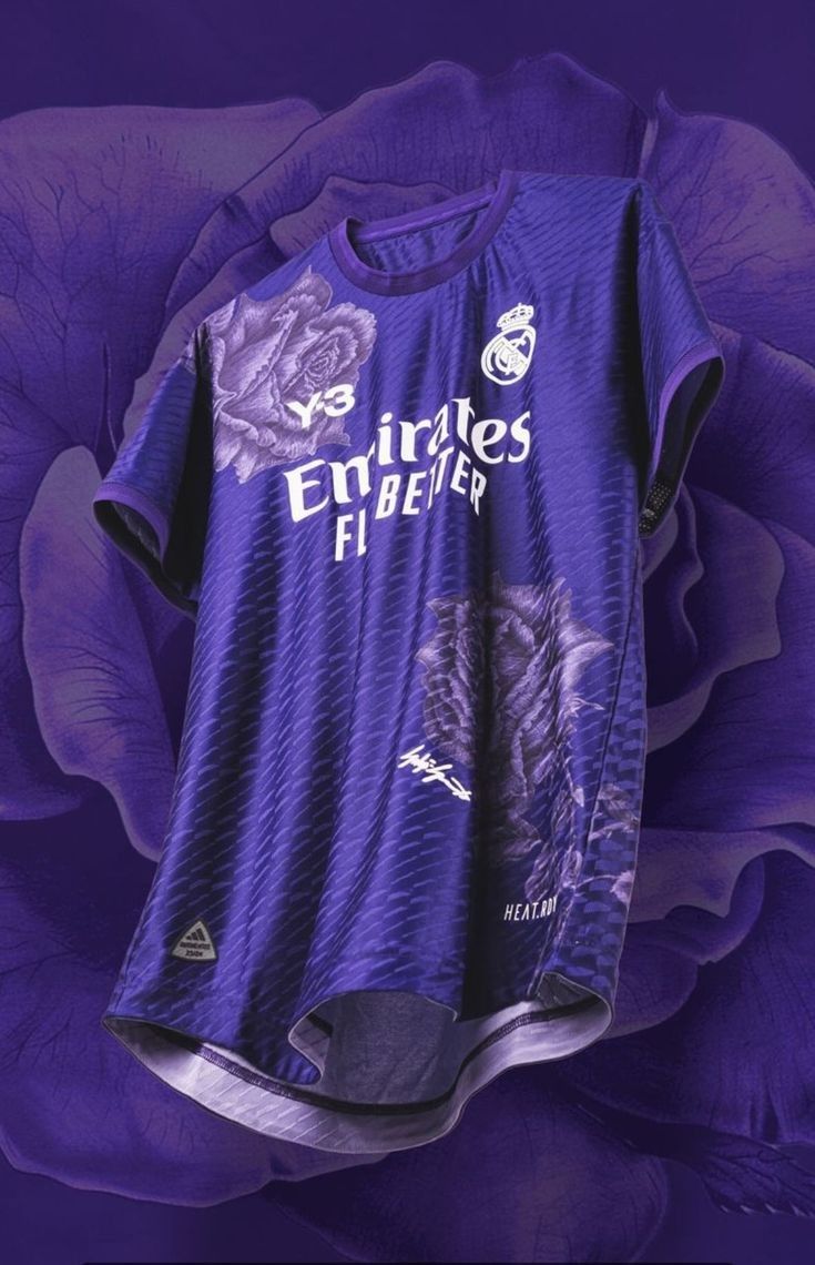 Maillot Real Madrid Y-3 Édition Spéciale – Violet Floral 2024