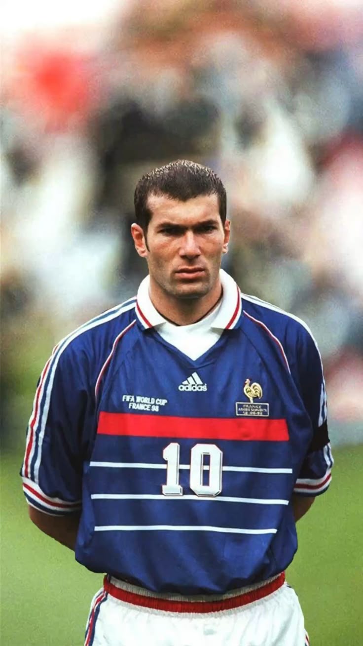 Maillot de football rétro France 1998 – N°10 (Zidane) – Neuf avec étiquettes