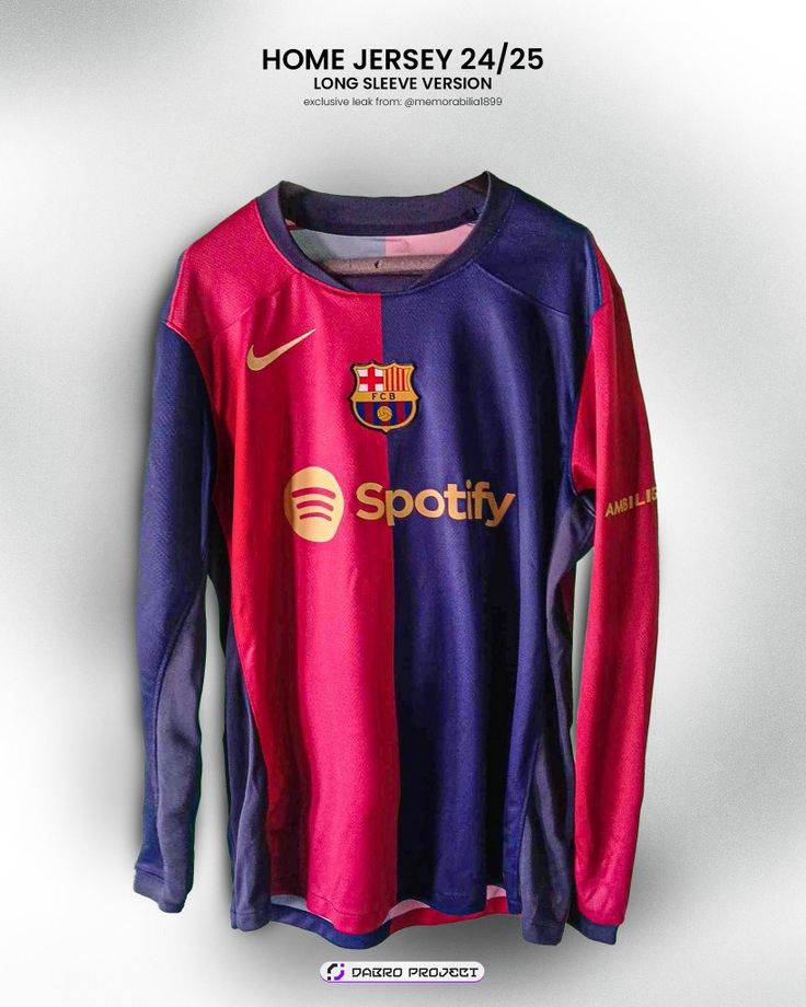 Maillot FC Barcelone Domicile 24/25 – Version Manches Longues